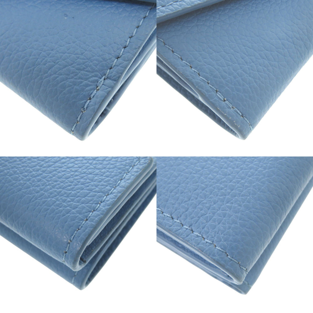 Louis Vuitton Blue Leather Wallet (Tri-Fold)