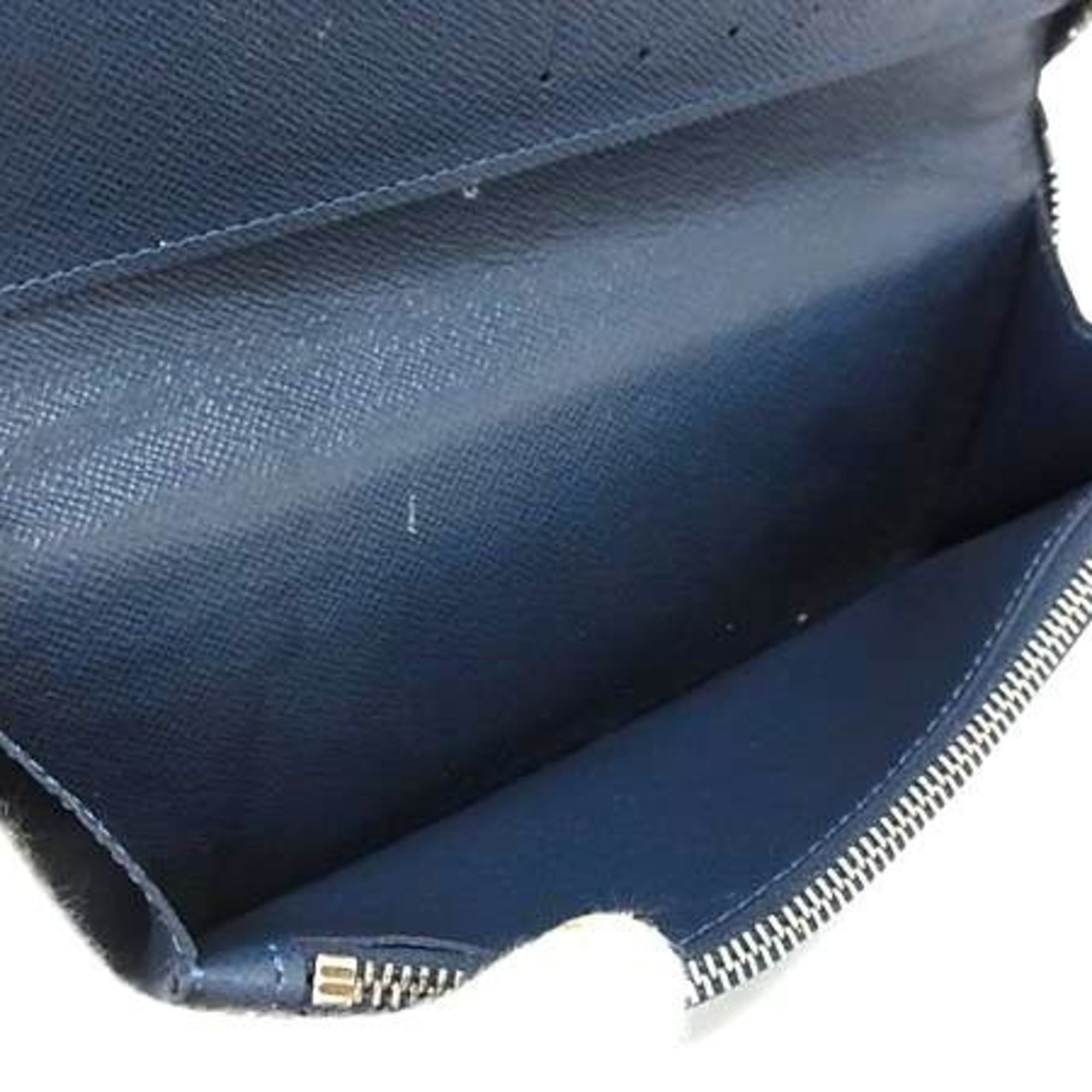 Louis Vuitton Taiga Blue Taiga Leather Long Wallet