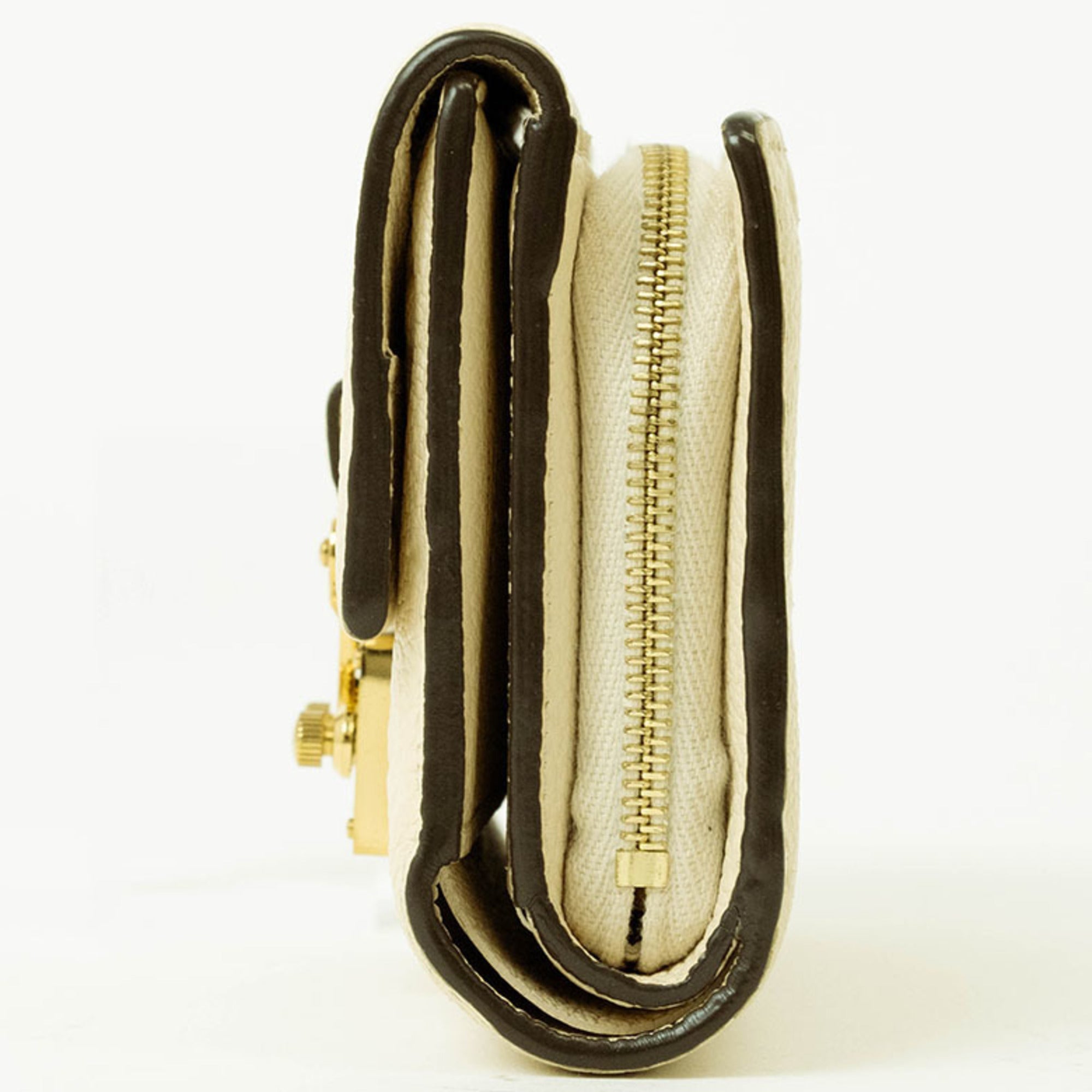 Louis Vuitton Cream Monogram Empreinte Leather Wallet