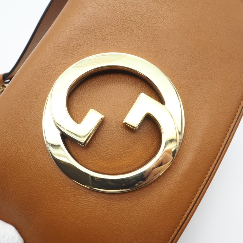 Gucci Camel Leather Shoulder Bag (Pre-Owned)