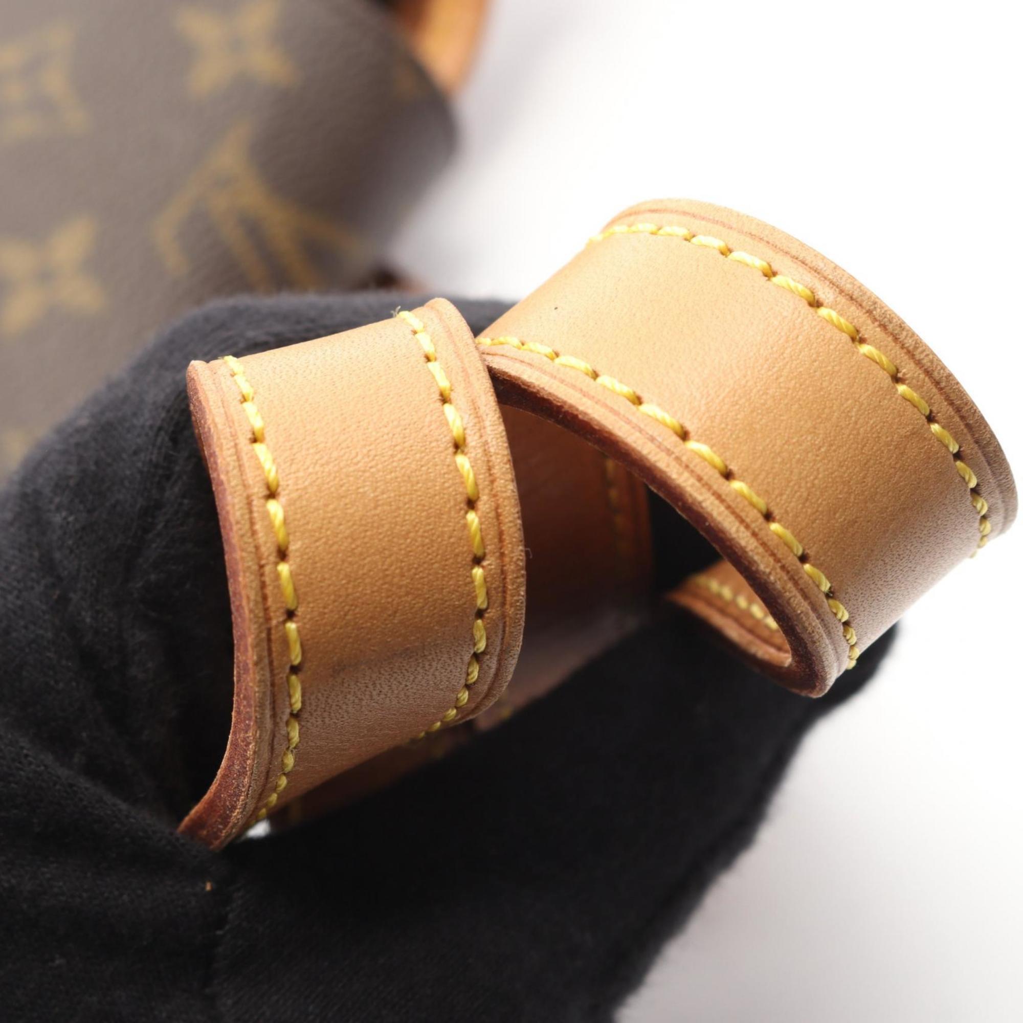 Louis Vuitton Brown Monogram Coated Canvas Leather Backpack Handbag