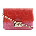 Christian Dior Pink Red Color Leather Shoulder Bag (Pre-Owned)