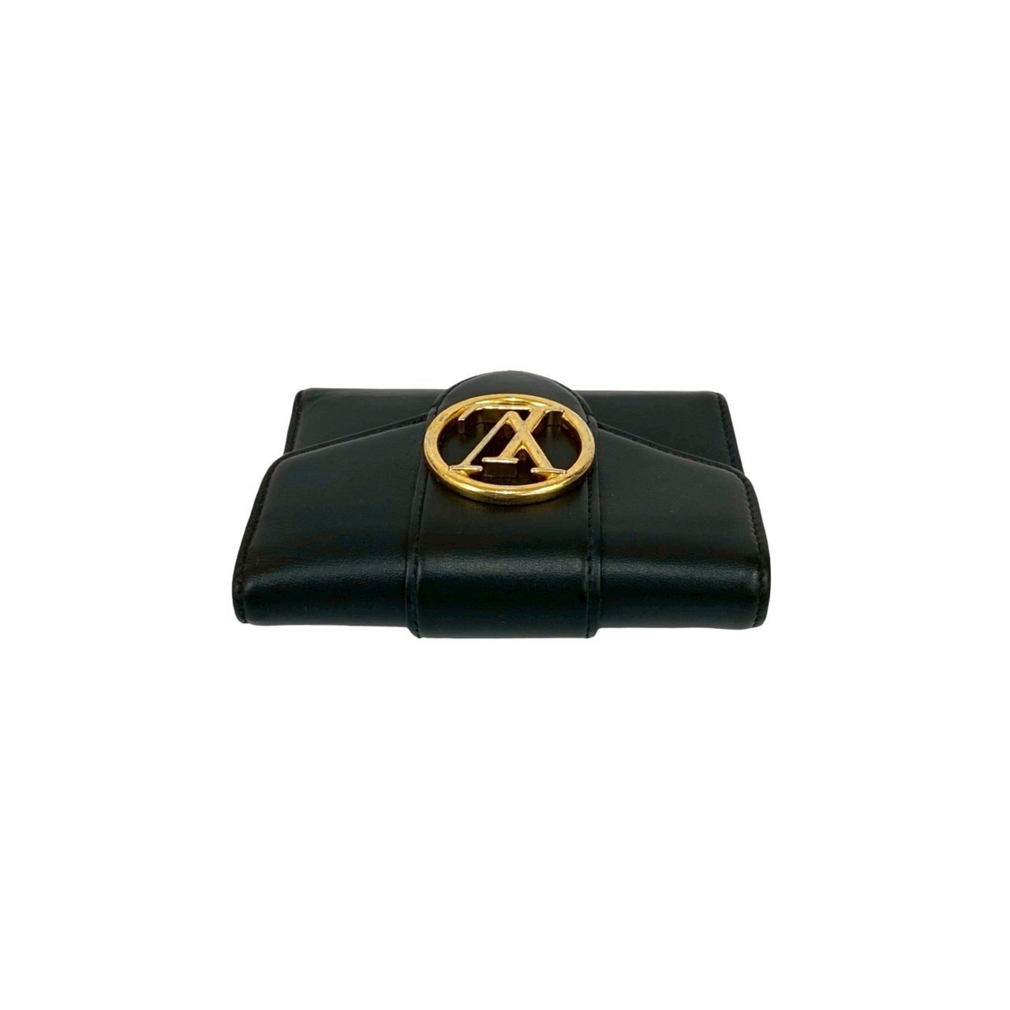 Louis Vuitton Black Pink Leather Wallet (Tri-Fold)