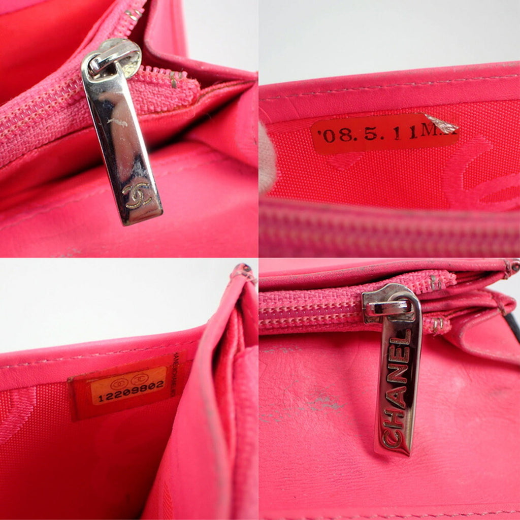 Chanel Black Pink Cambon Ligne Long Wallet (Bi-Fold)