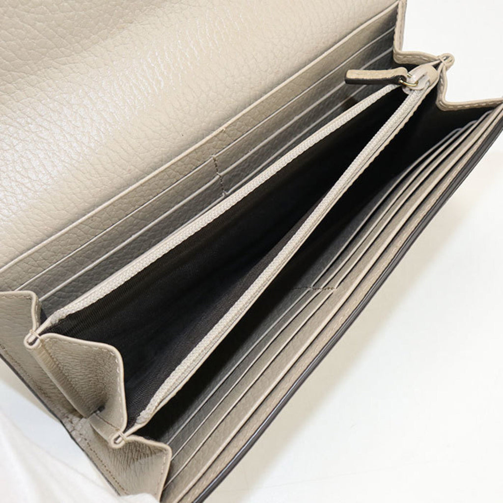 Gucci Beige Gg Supreme Long Wallet (Bi-Fold) (Pre-Owned)