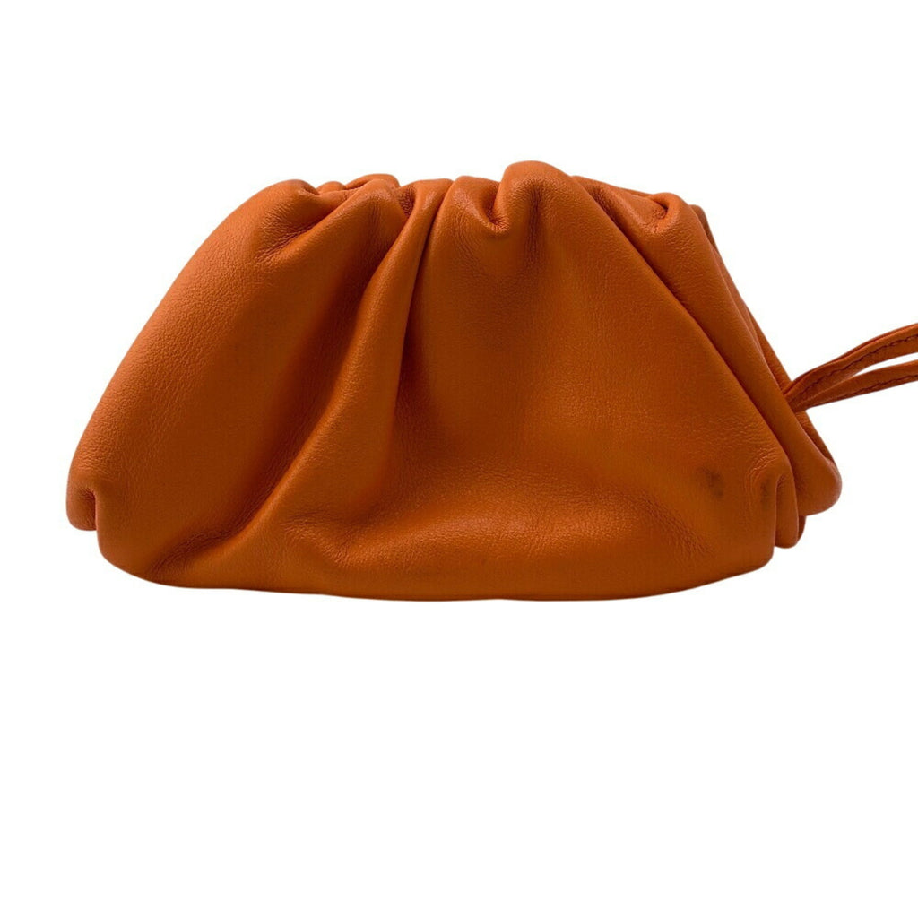 Bottega Veneta Orange Leather Coin Purse/Coin Case