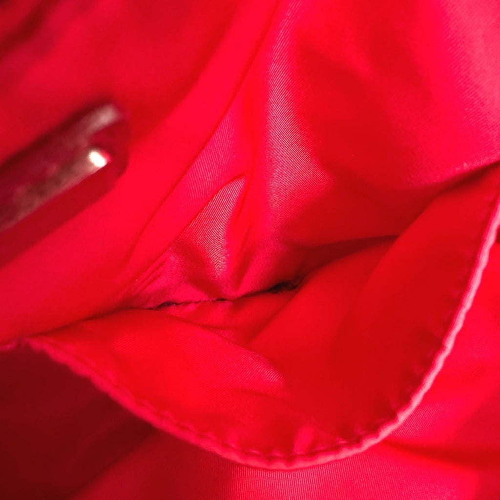 Prada Red Color Nylon Tote Bag