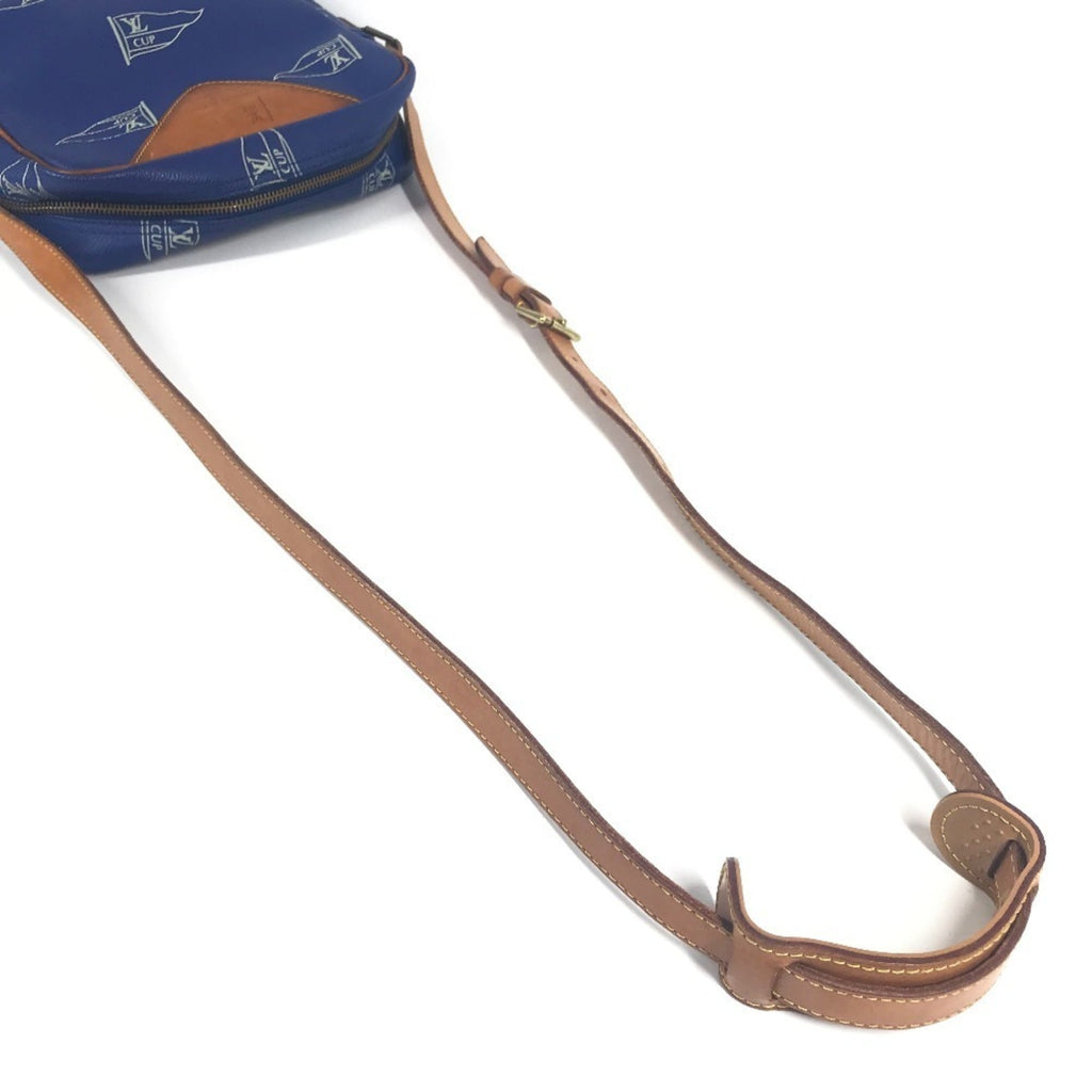 Louis Vuitton Louis Vuitton Cup Blue Leather Pochette Shoulder Bag