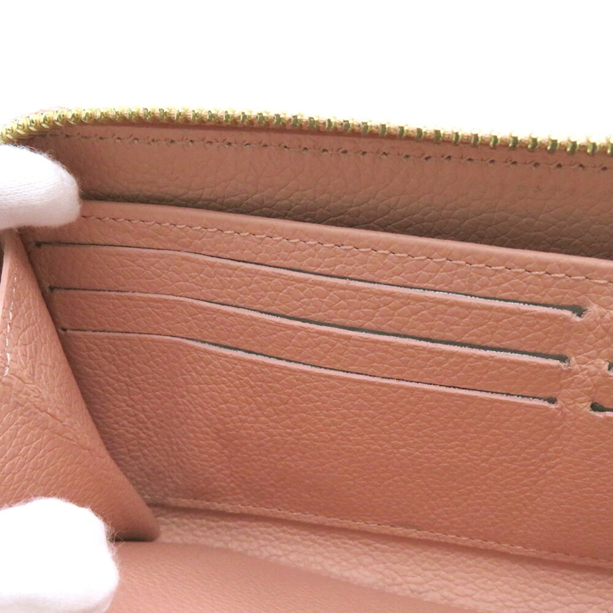 Louis Vuitton Monogram Empreinte Bicolor Cream Rose Monogram Empreinte Long Wallet