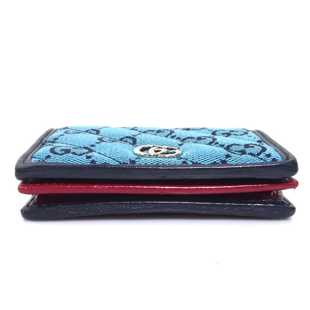 Gucci Blue Pink Gg Canvas Wallet (Bi-Fold) (Pre-Owned)