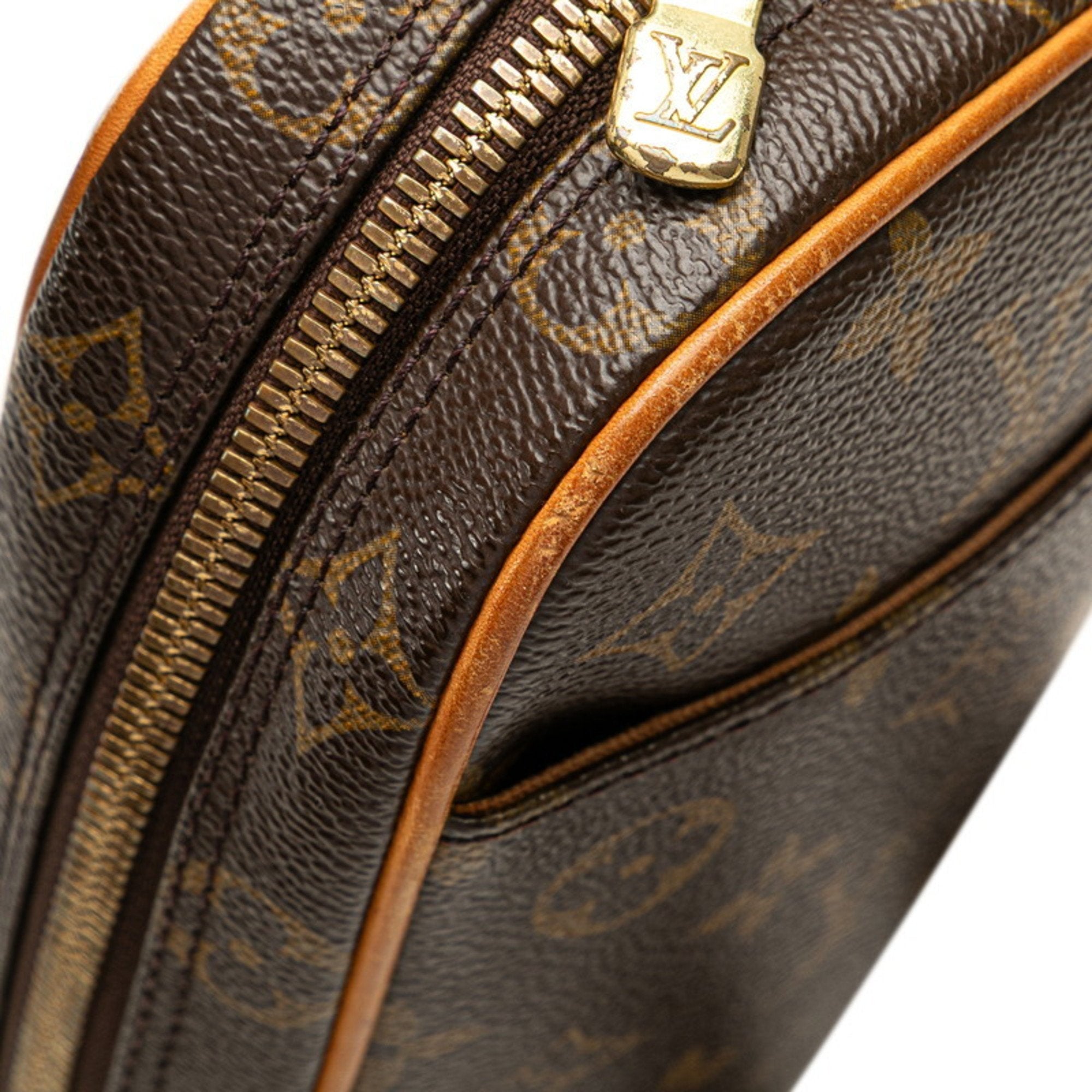 Louis Vuitton Brown Pvc Leather Sling Bag