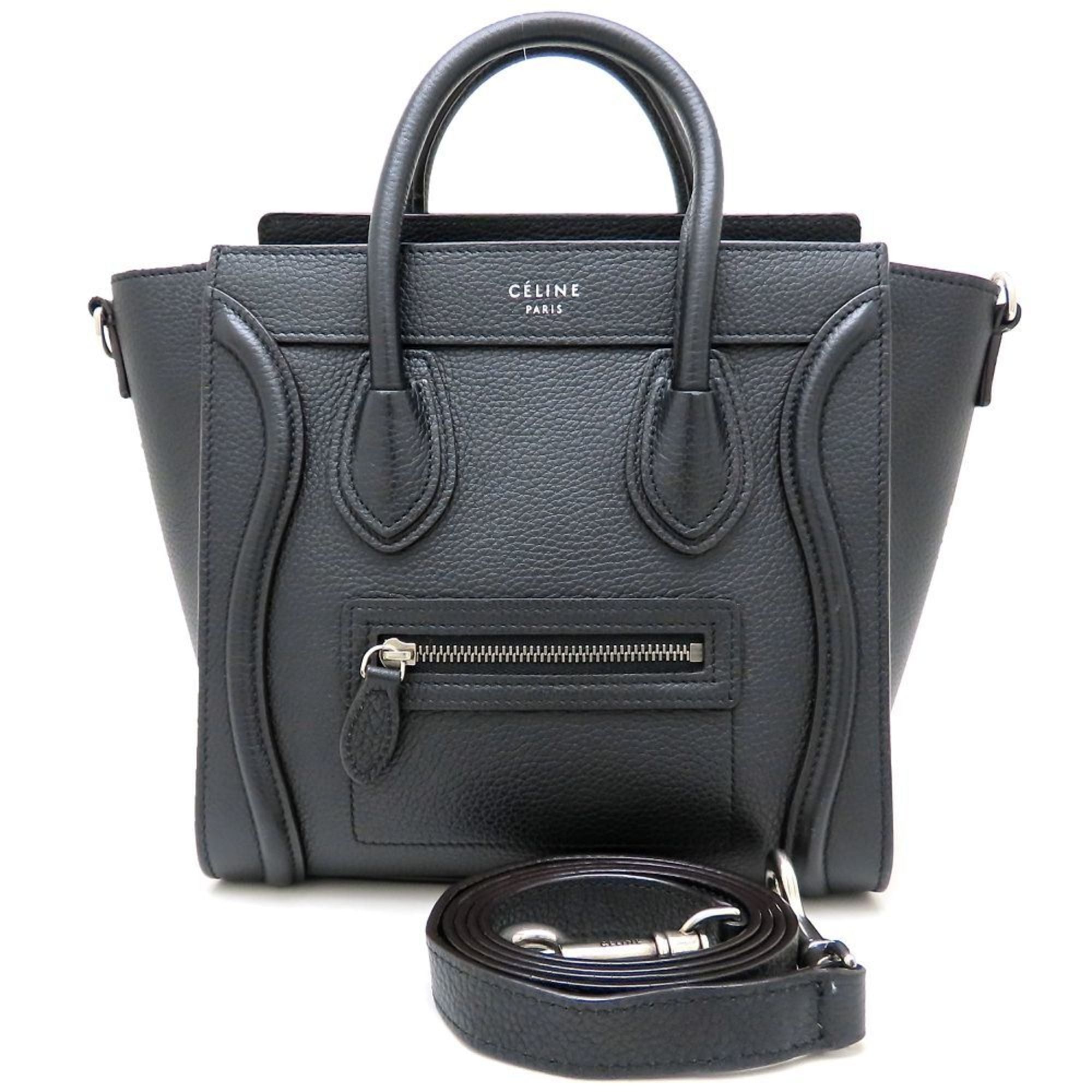 Celine Black Leather Handbag