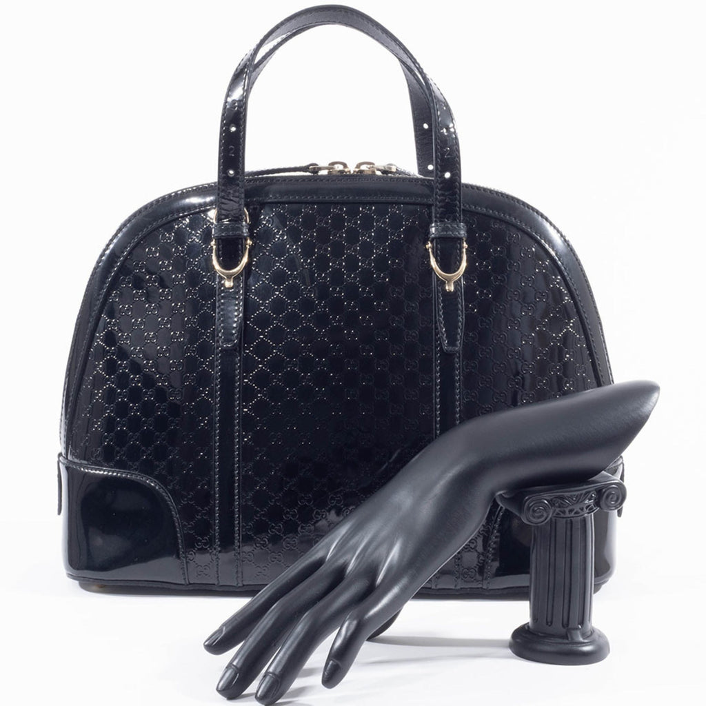 Gucci Black Patent Leather Handbag (Pre-Owned)