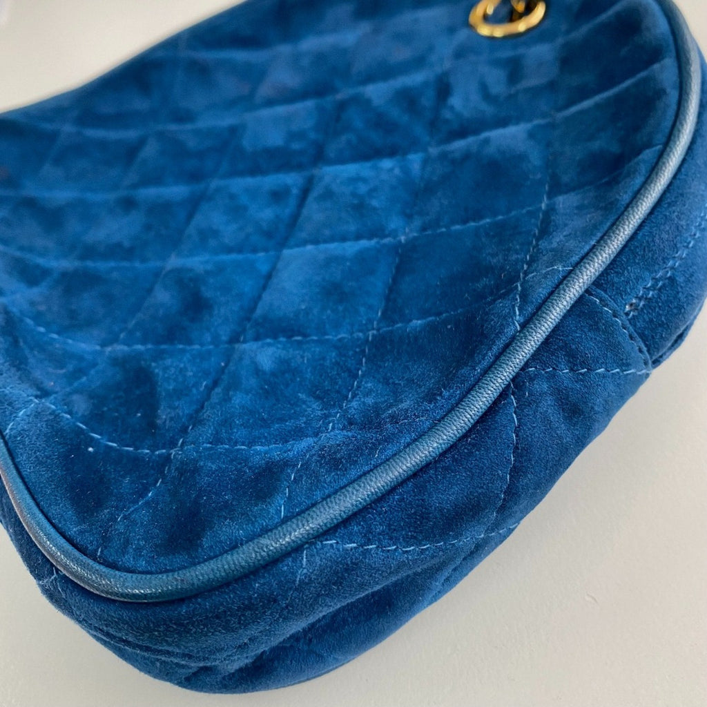 Chanel Blue Leather Handbag