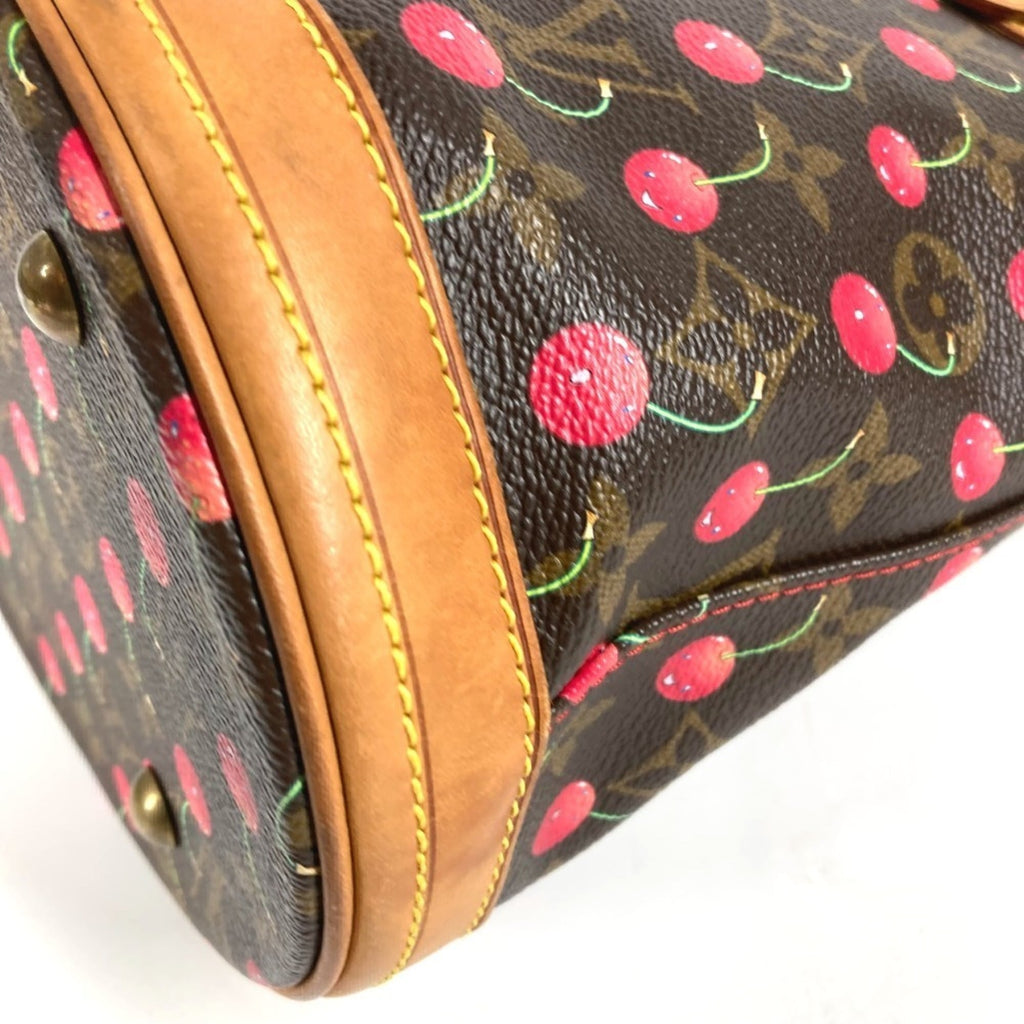Louis Vuitton Brown Monogram Monogram Cherry Red Color Monogram Shoulder Bag Tote Bag
