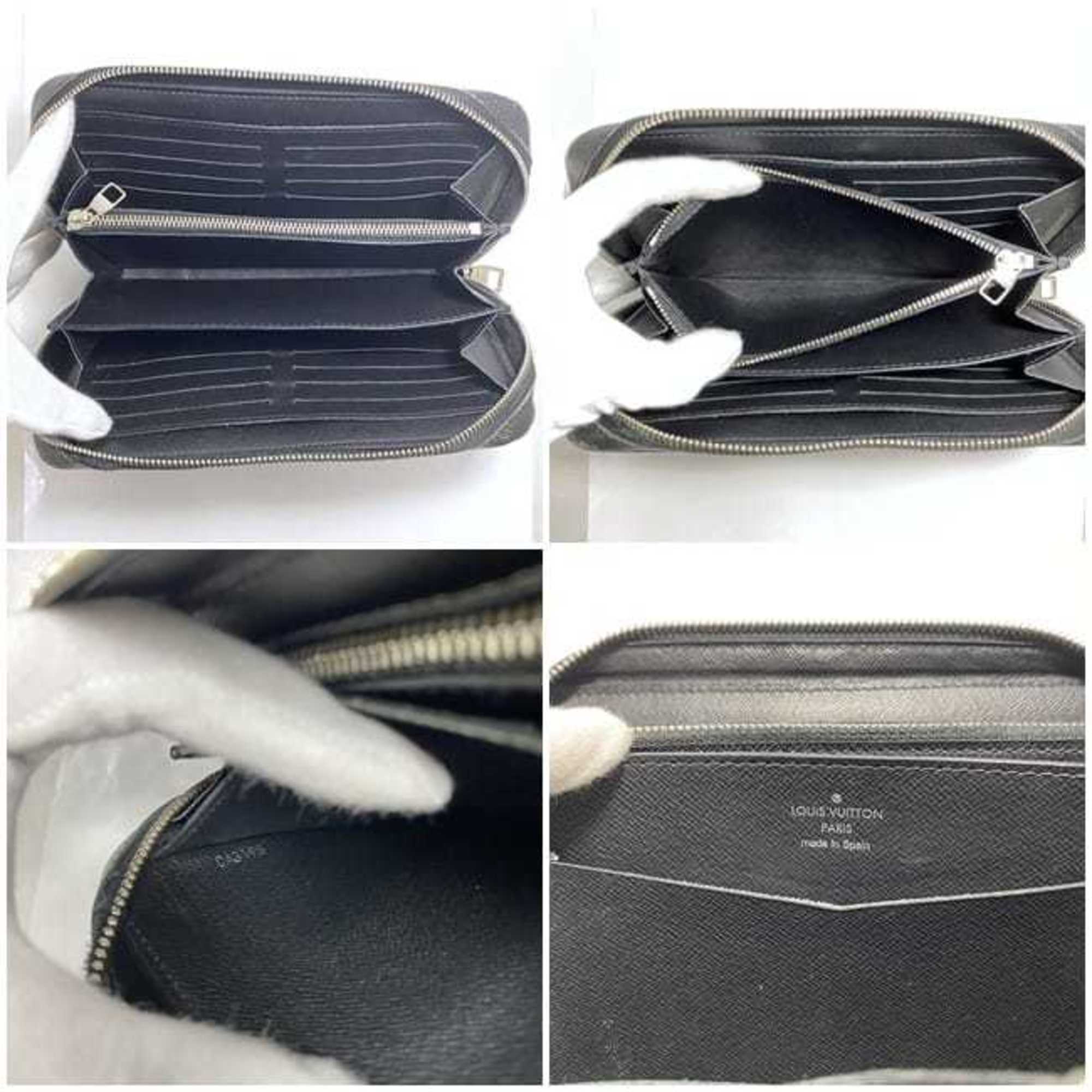 Louis Vuitton Ardoise Black Taiga Leather Long Wallet