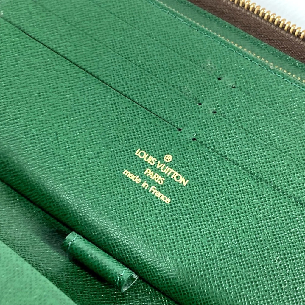 Louis Vuitton Brown Green Monogram Long Wallet