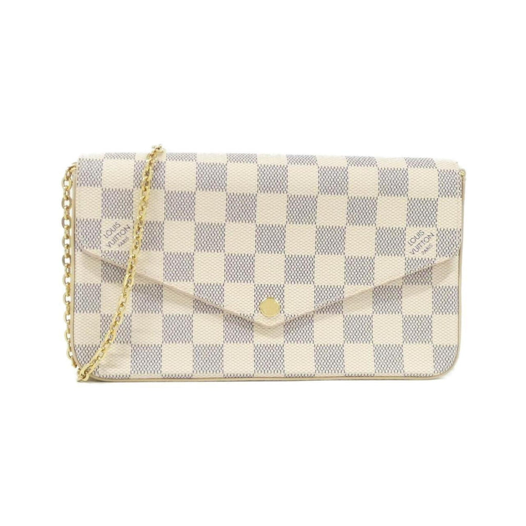 Louis Vuitton Azur Coated Canvas Pochette Pouch Shoulder Bag