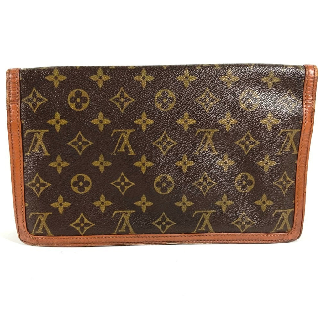 Louis Vuitton Brown Monogram Canvas Clutch Bag Pochette Pouch