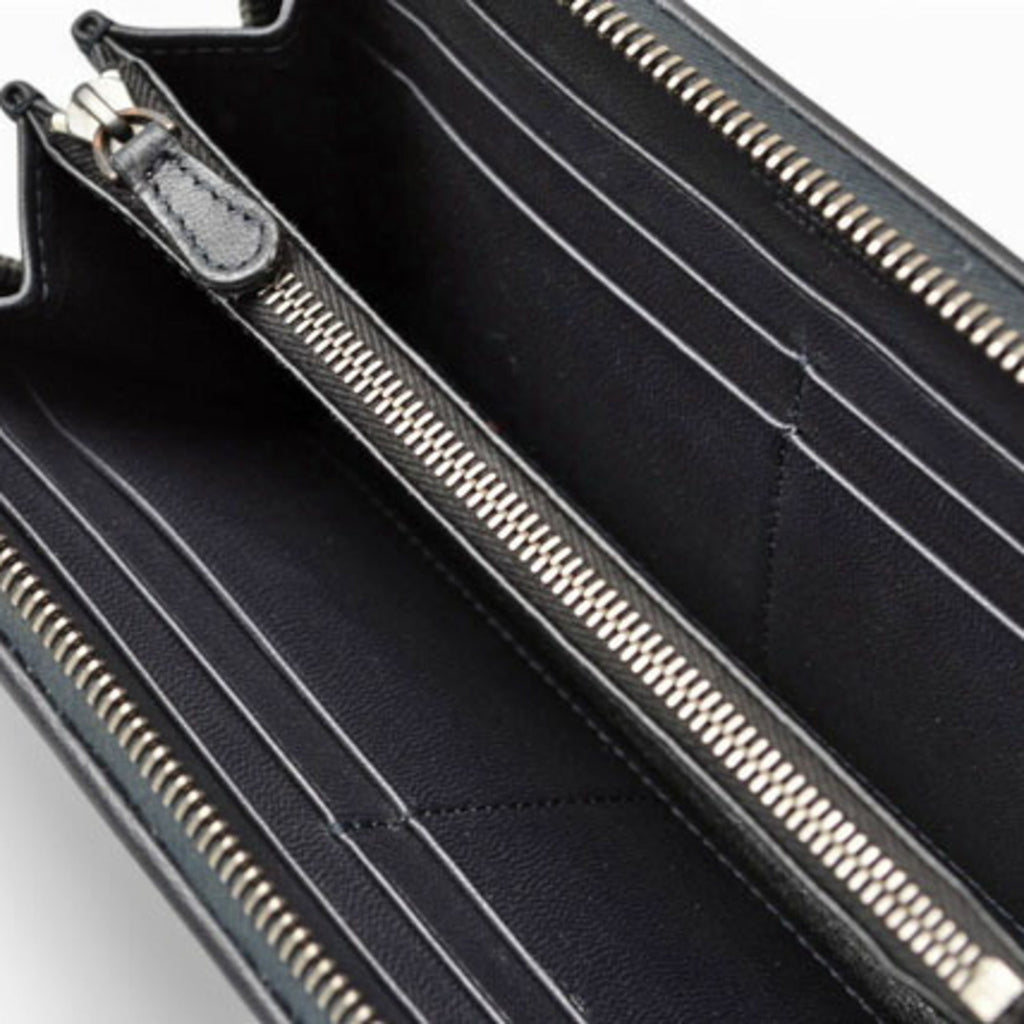 Bottega Veneta Navy Leather Long Wallet (Bi-Fold)