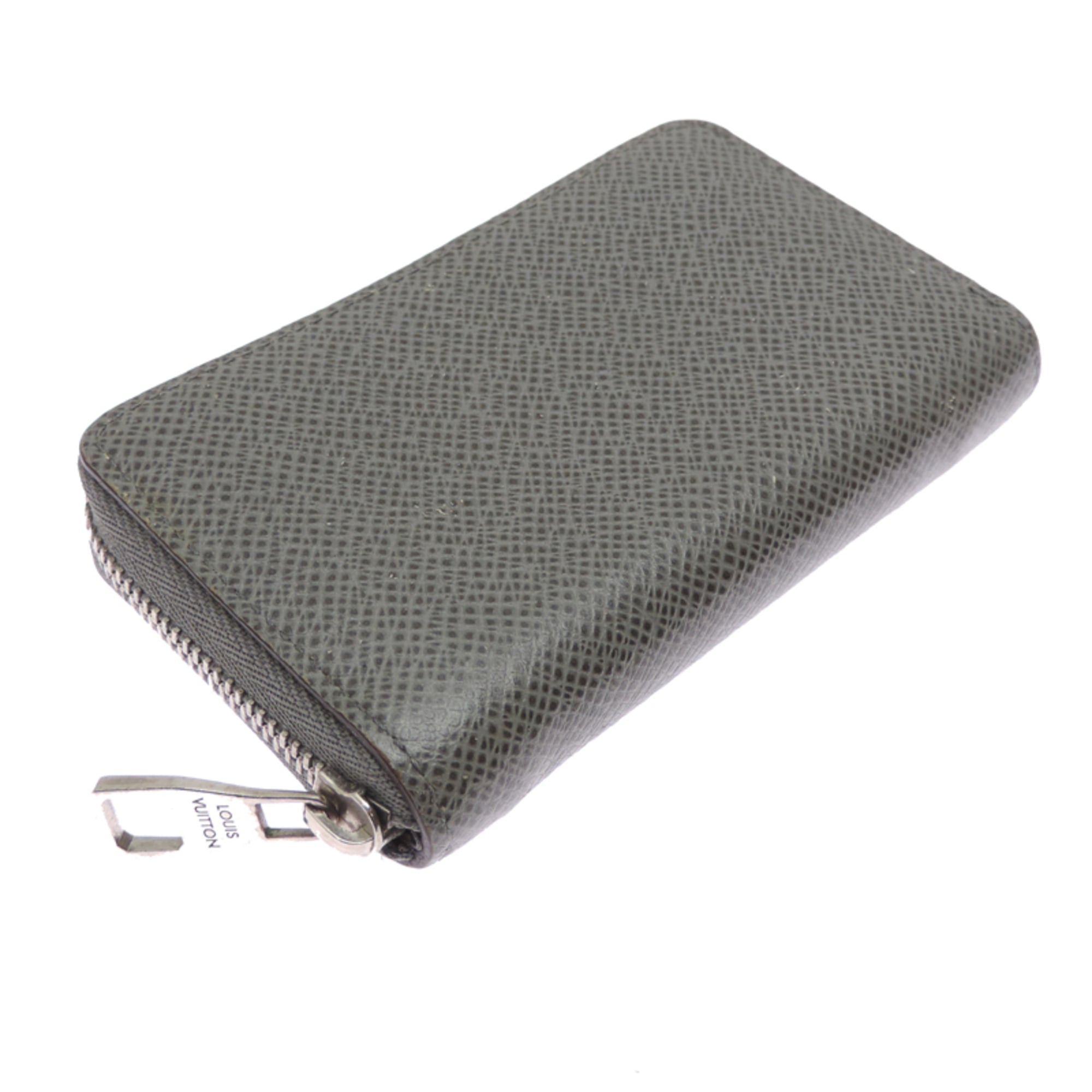 Louis Vuitton Gray Taiga Leather Coin Purse/Coin Case