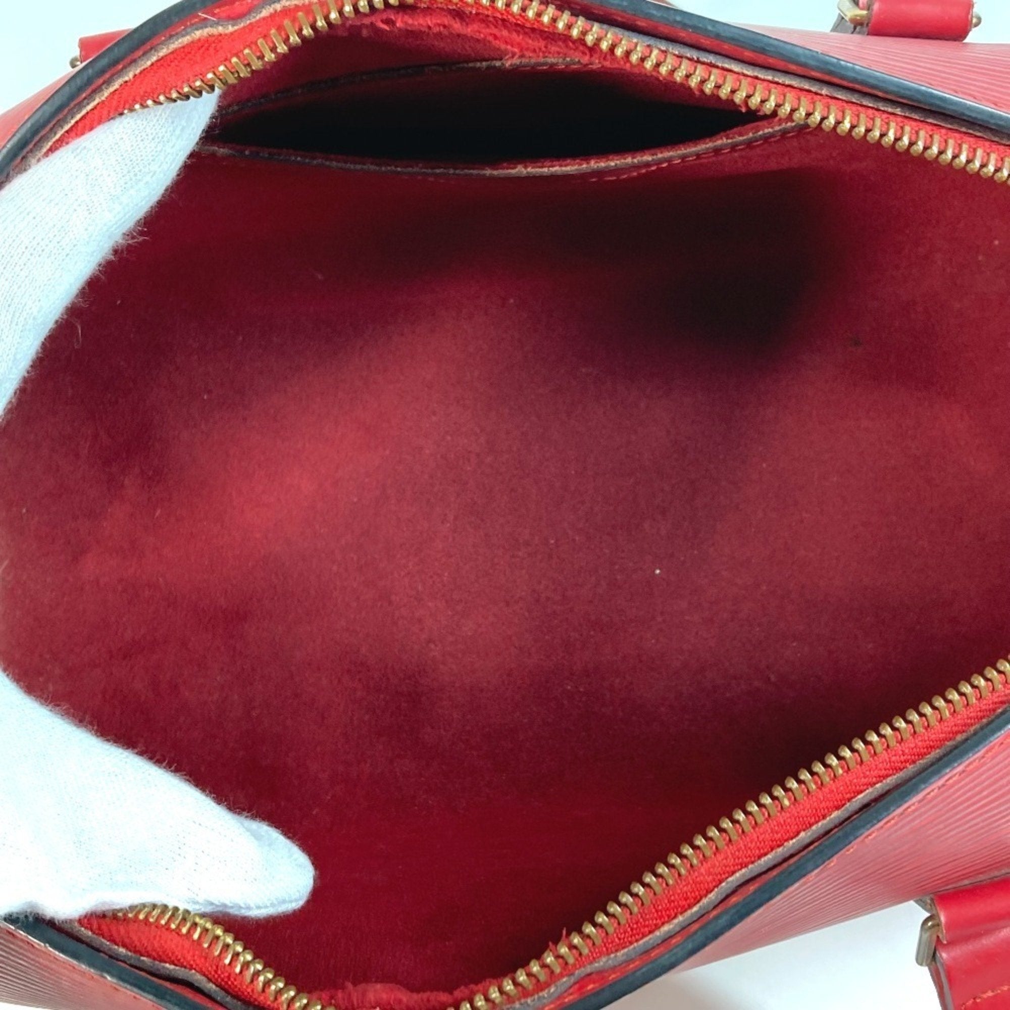 Louis Vuitton Castilian Red Red Color Epi Leather Handbag Shoulder Bag