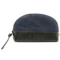 Chloé Black Navy Linen Leather Pouch Wash Bag (Pre-Owned)