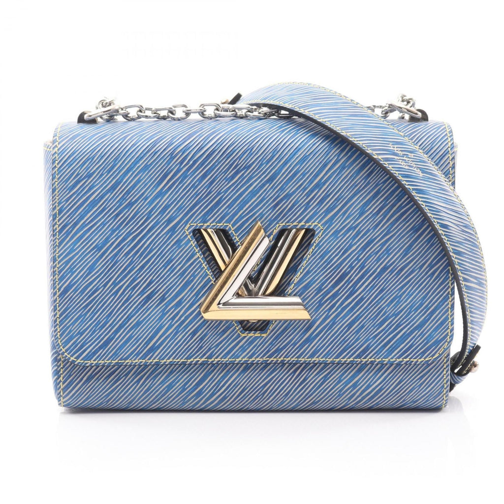 Louis Vuitton Blue Light Blue White Epi Leather Shoulder Bag