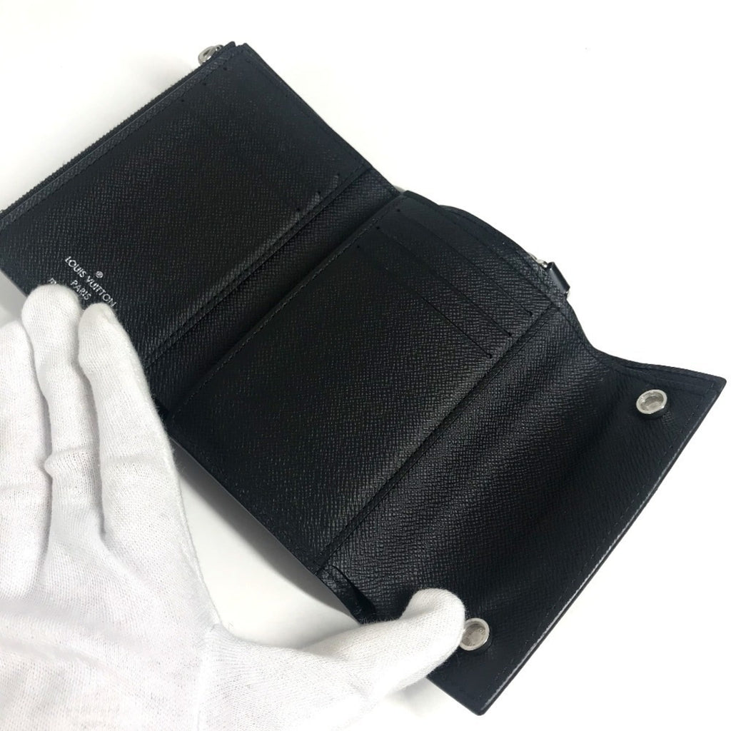 Louis Vuitton Epi Black Noir Epi Leather Chain/Shoulder Wallet