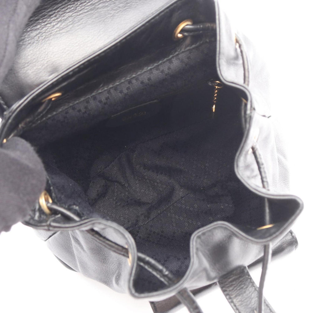 Gucci Black Leather Backpack (Pre-Owned)