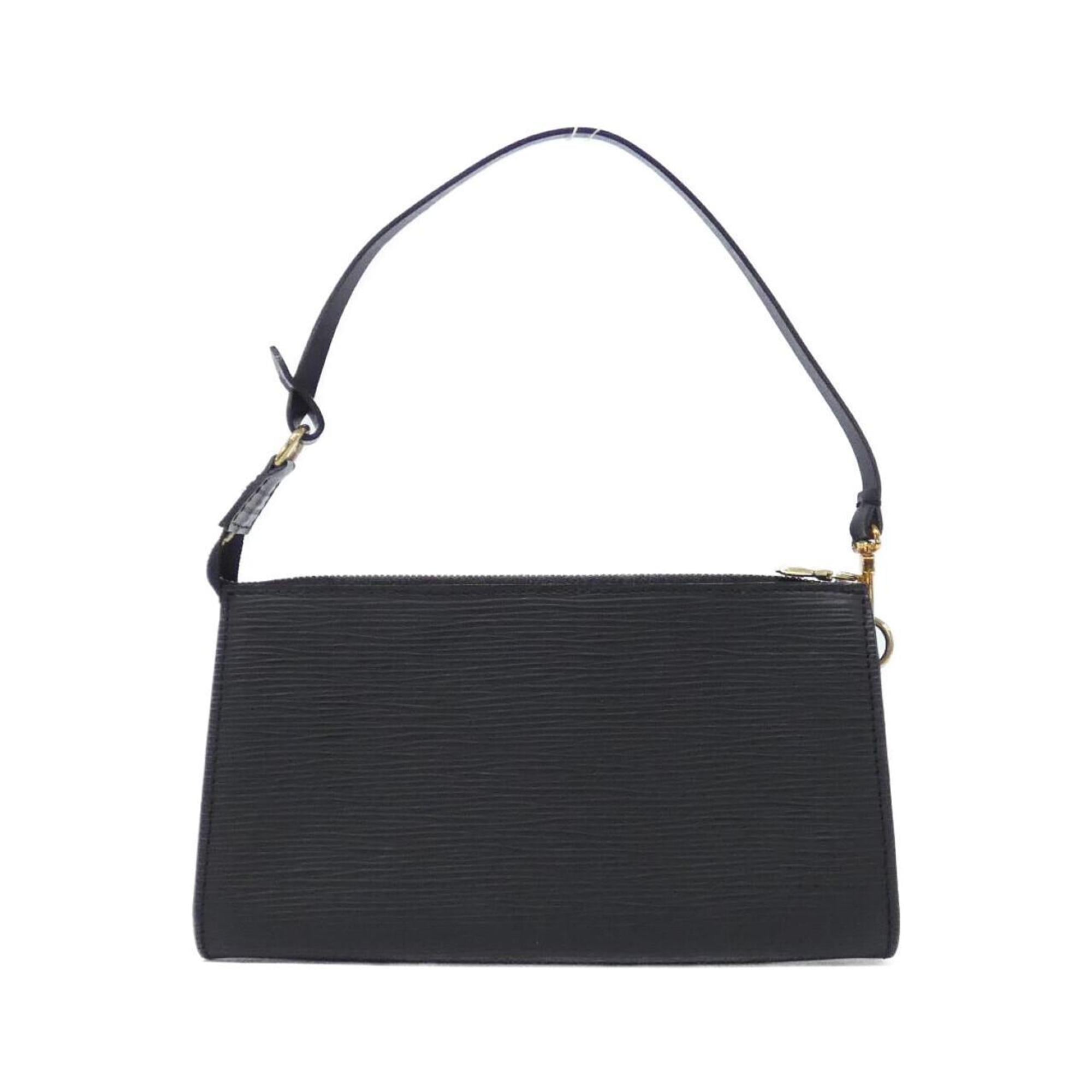 Louis Vuitton Black Leather Pochette Pouch