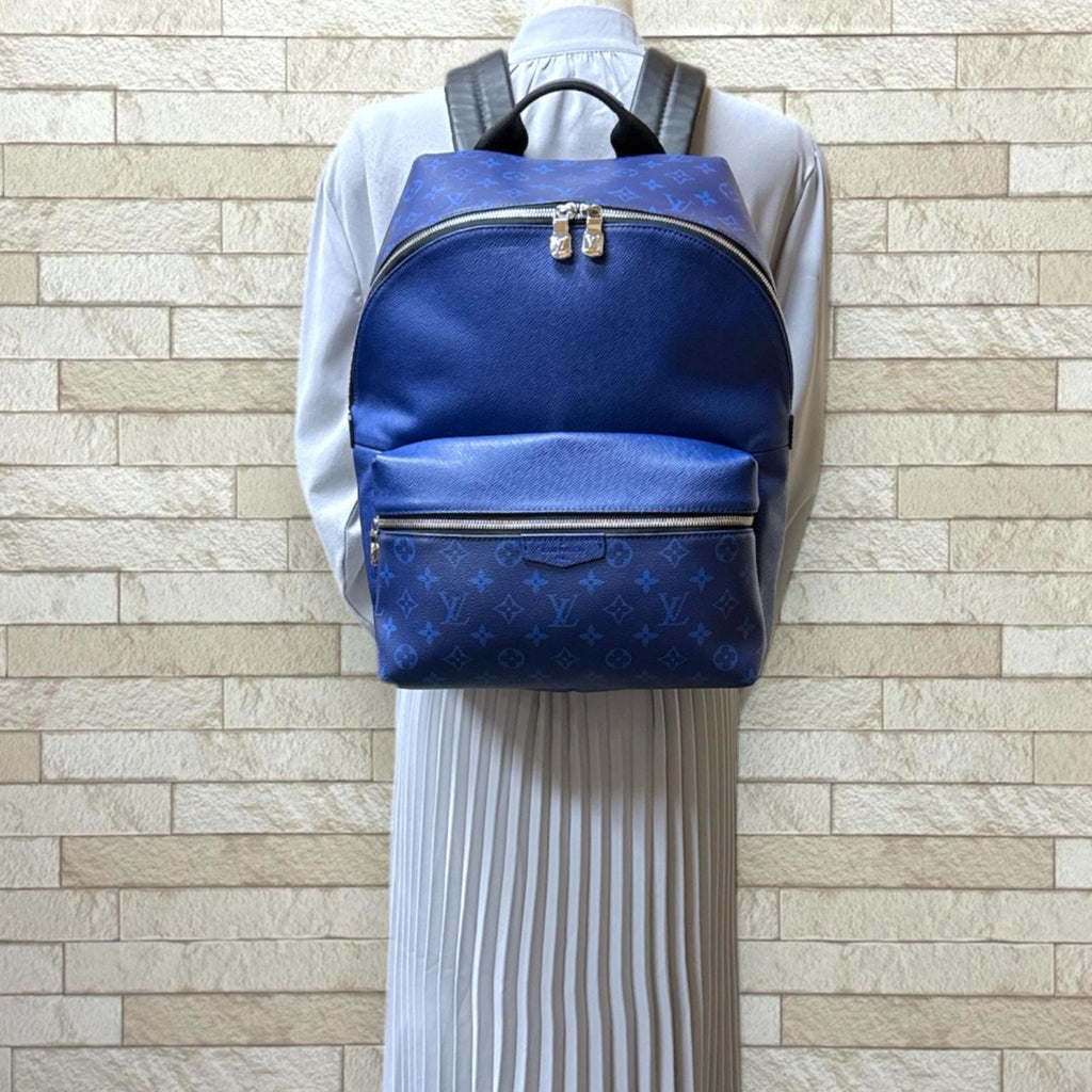 Louis Vuitton Taigarama Blue Taiga Leather Backpack