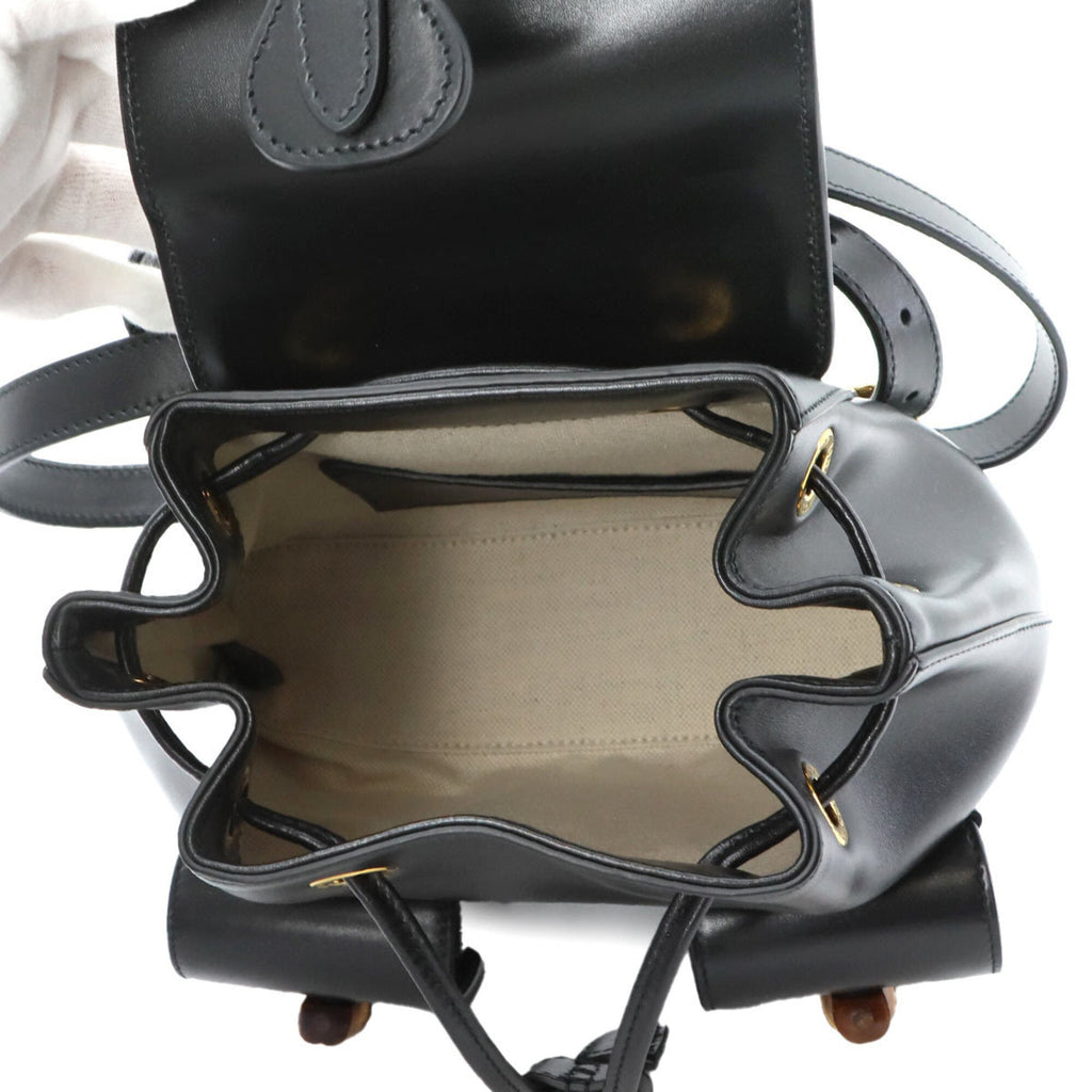 Gucci Black Leather Backpack (Pre-Owned)