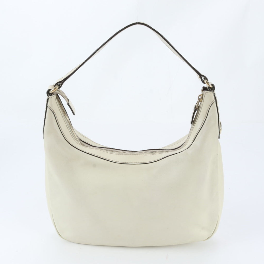 Gucci Beige Leather Handbag Shoulder Bag (Pre-Owned)