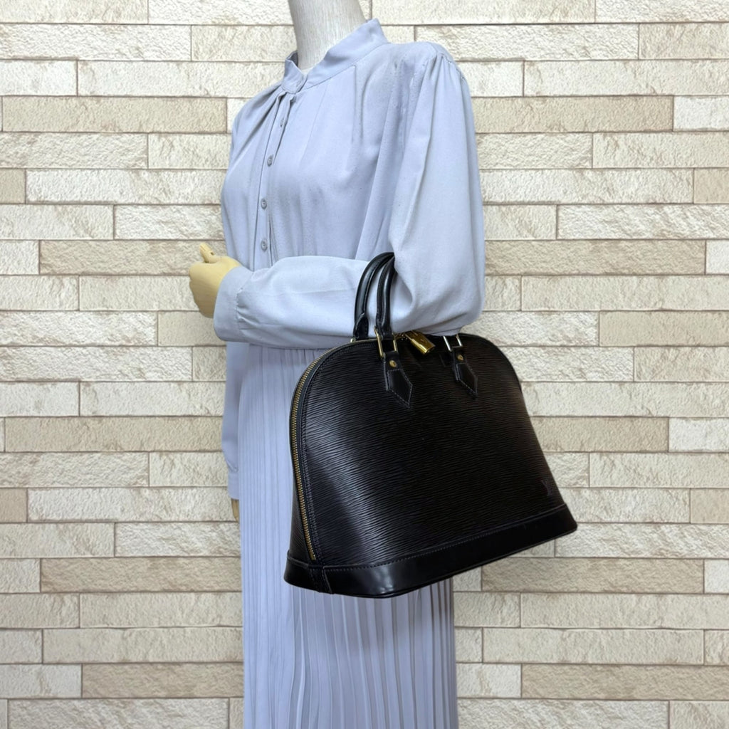 Louis Vuitton Black Epi Leather Handbag