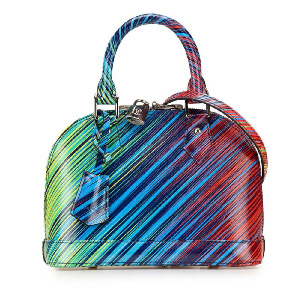 Louis Vuitton Blue Multi-Color Leather Handbag Shoulder Bag