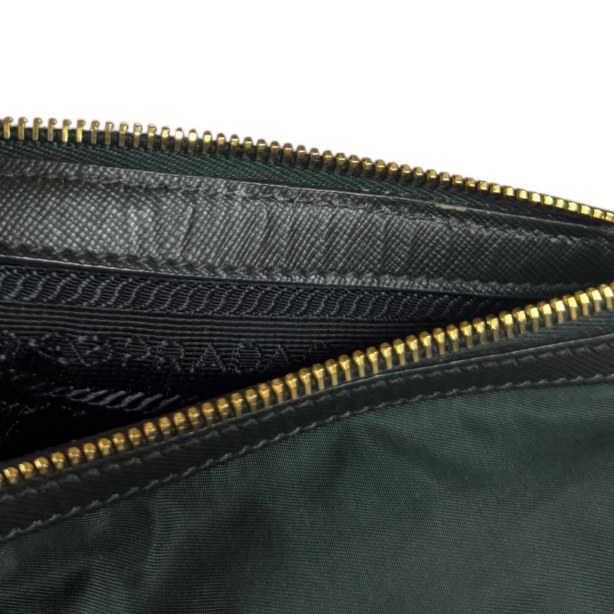 Prada Green Nylon Shoulder Bag