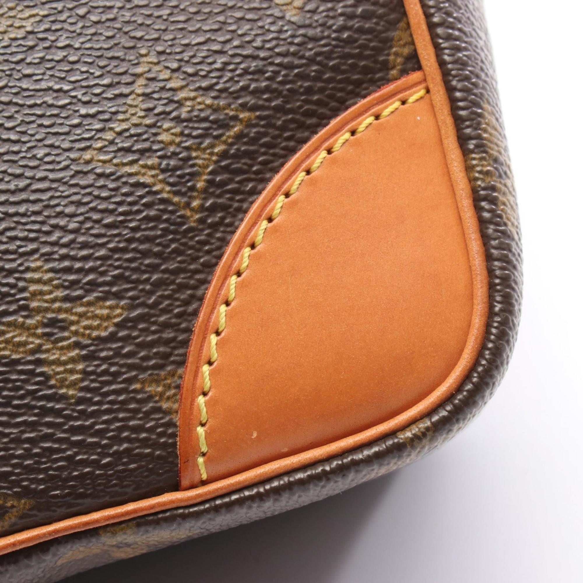 Louis Vuitton Brown Monogram Coated Canvas Leather Shoulder Bag