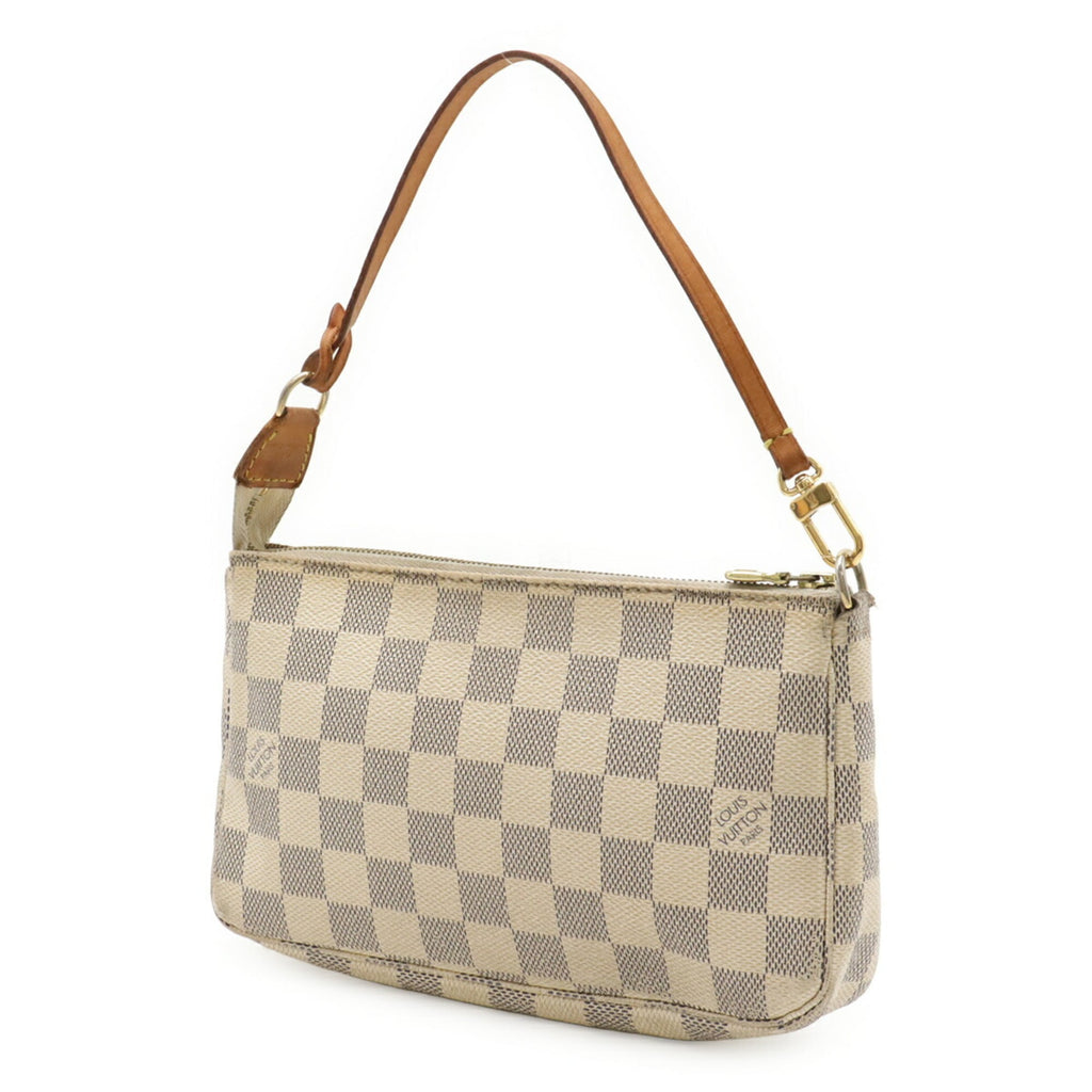 Louis Vuitton Black Damier Azur Ivory Damier Azur Pochette Pouch