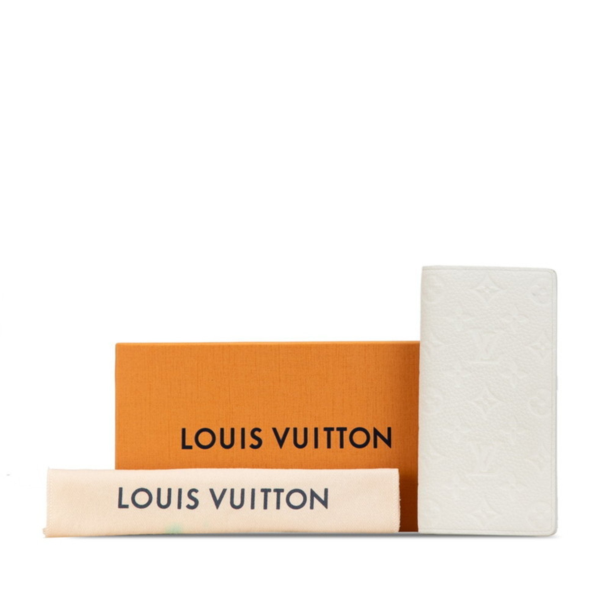 Louis Vuitton White Leather Long Wallet
