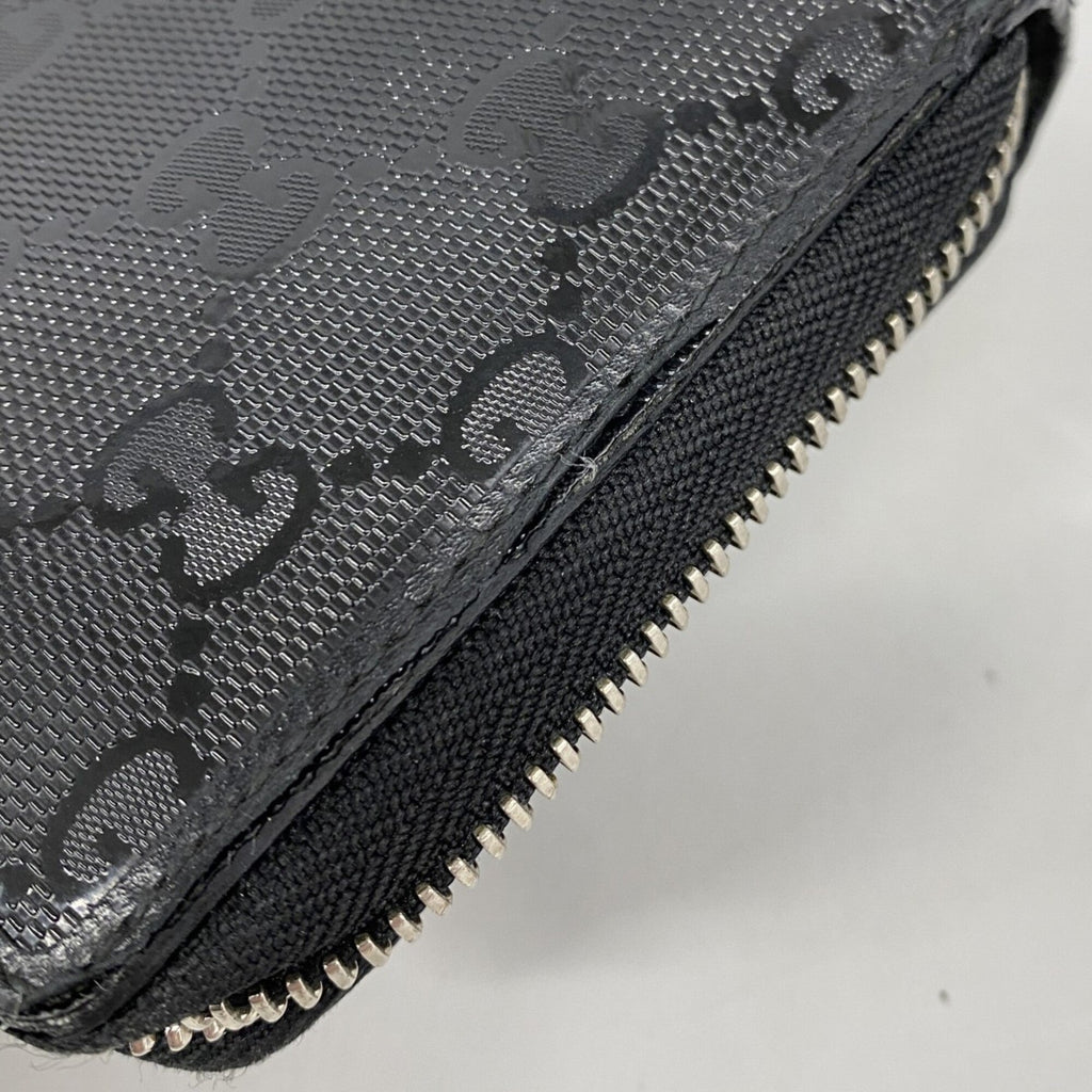 Gucci Black Pvc Long Wallet (Bi-Fold) (Pre-Owned)