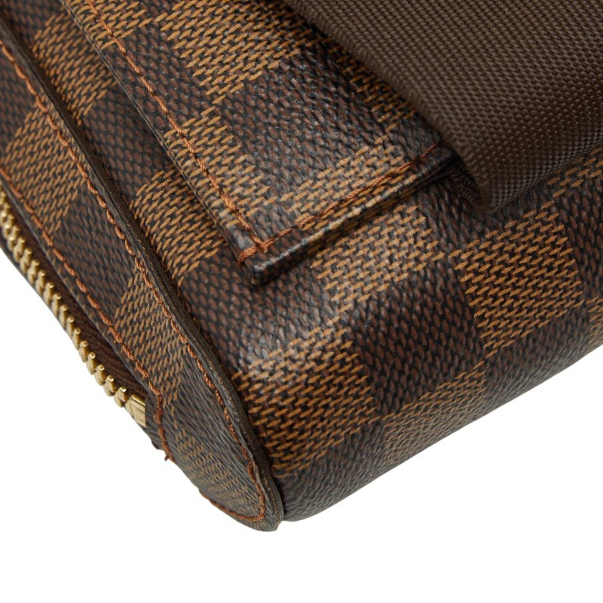 Louis Vuitton Brown Pvc Leather Sling Bag
