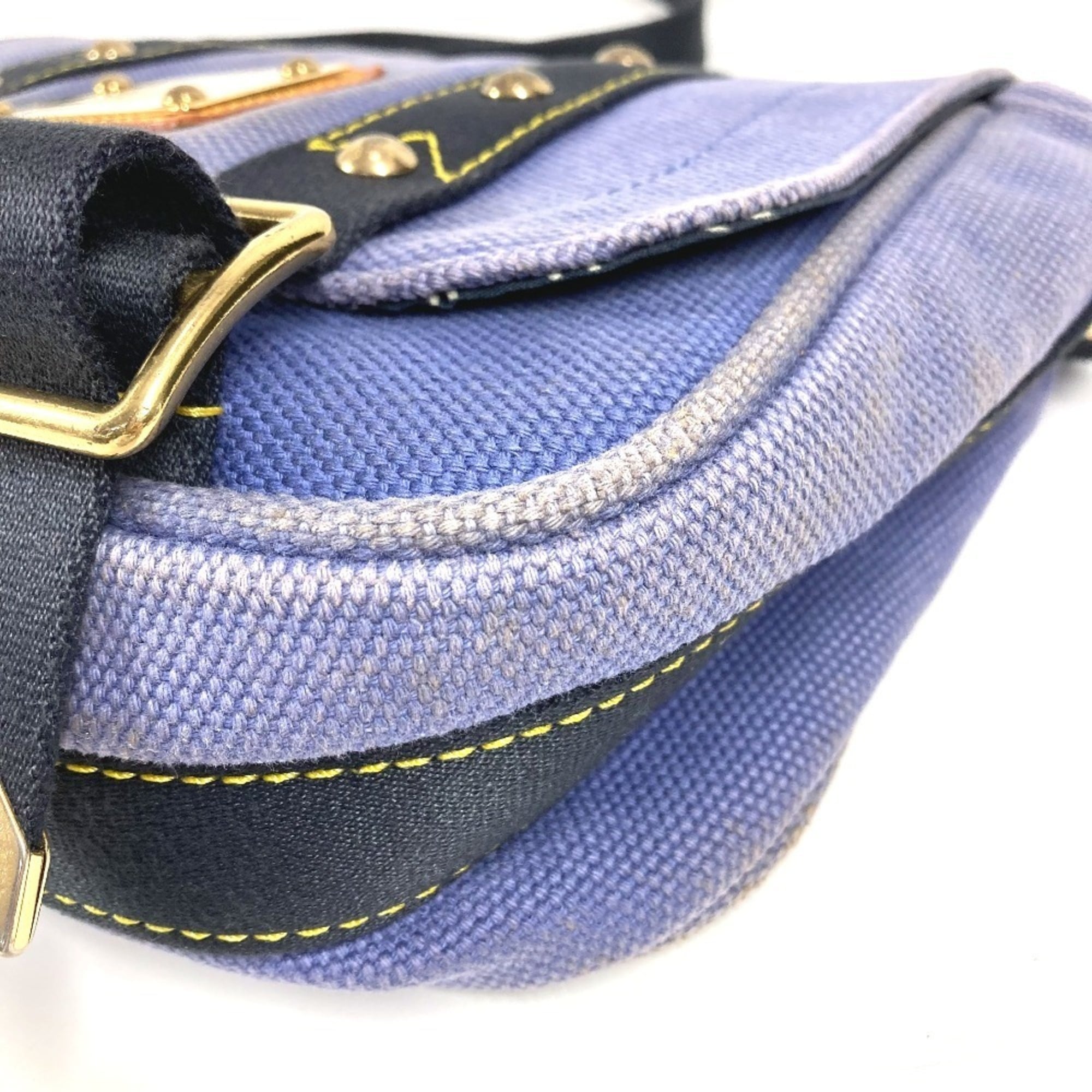 Louis Vuitton Blue Canvas Shoulder Bag Tote Bag
