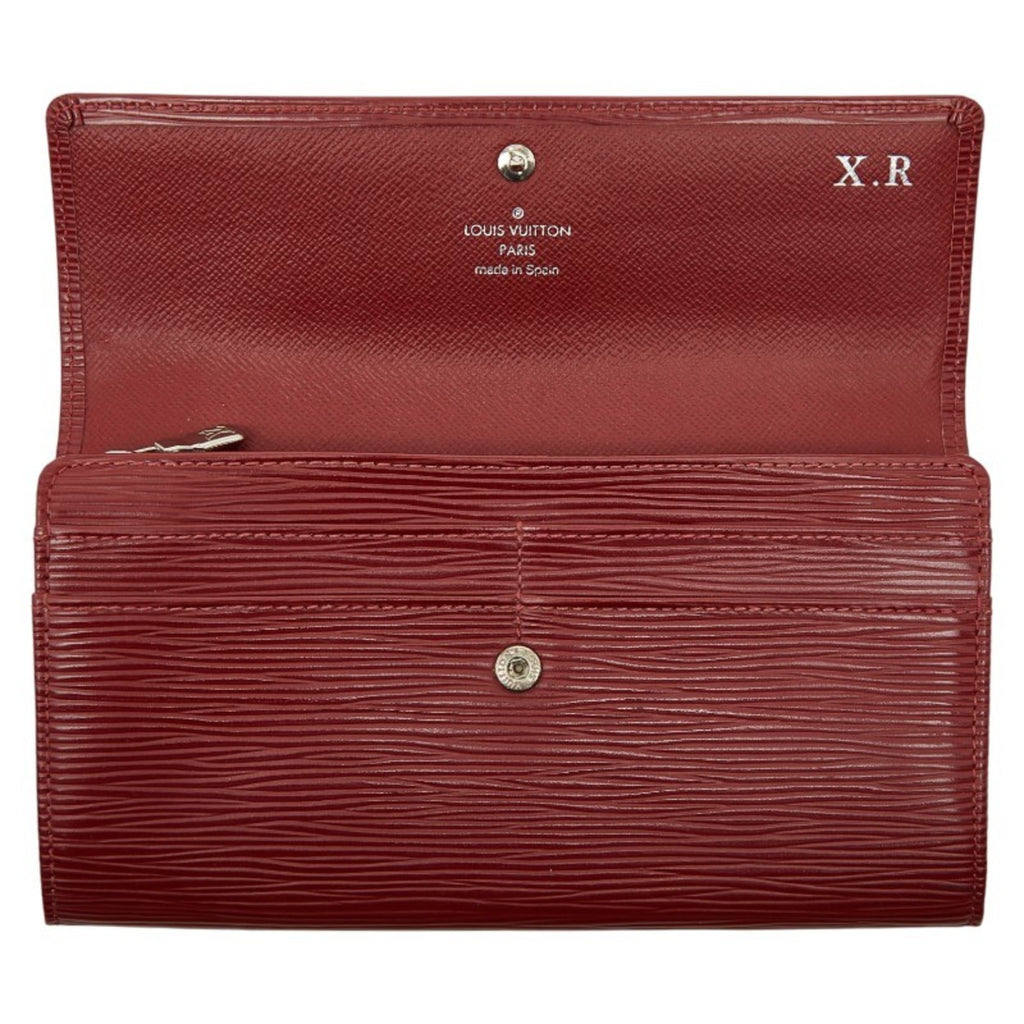 Louis Vuitton Red Color Cuir Ombre Leather Wallet