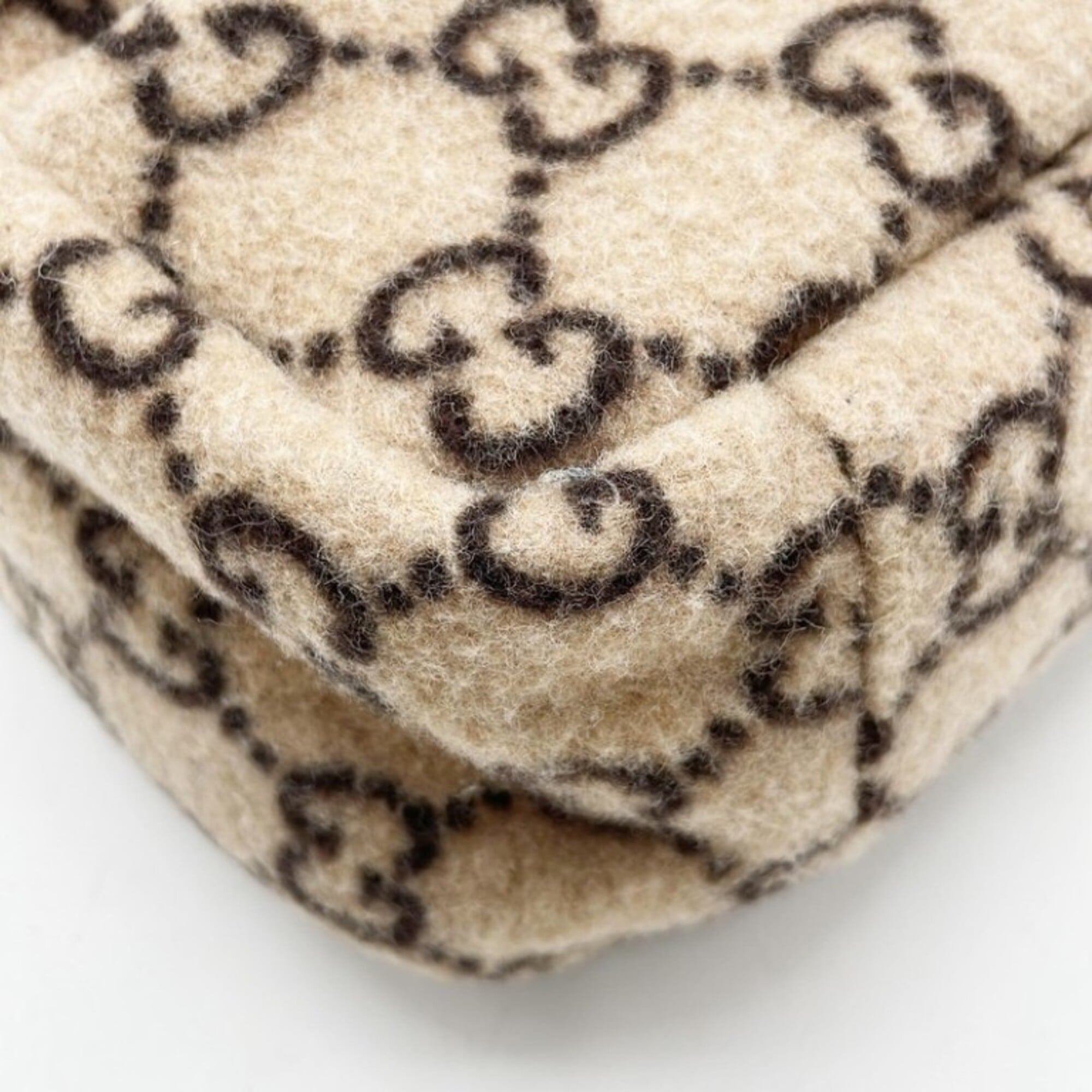 Gucci Beige Wool Leather Handbag (Pre-Owned)