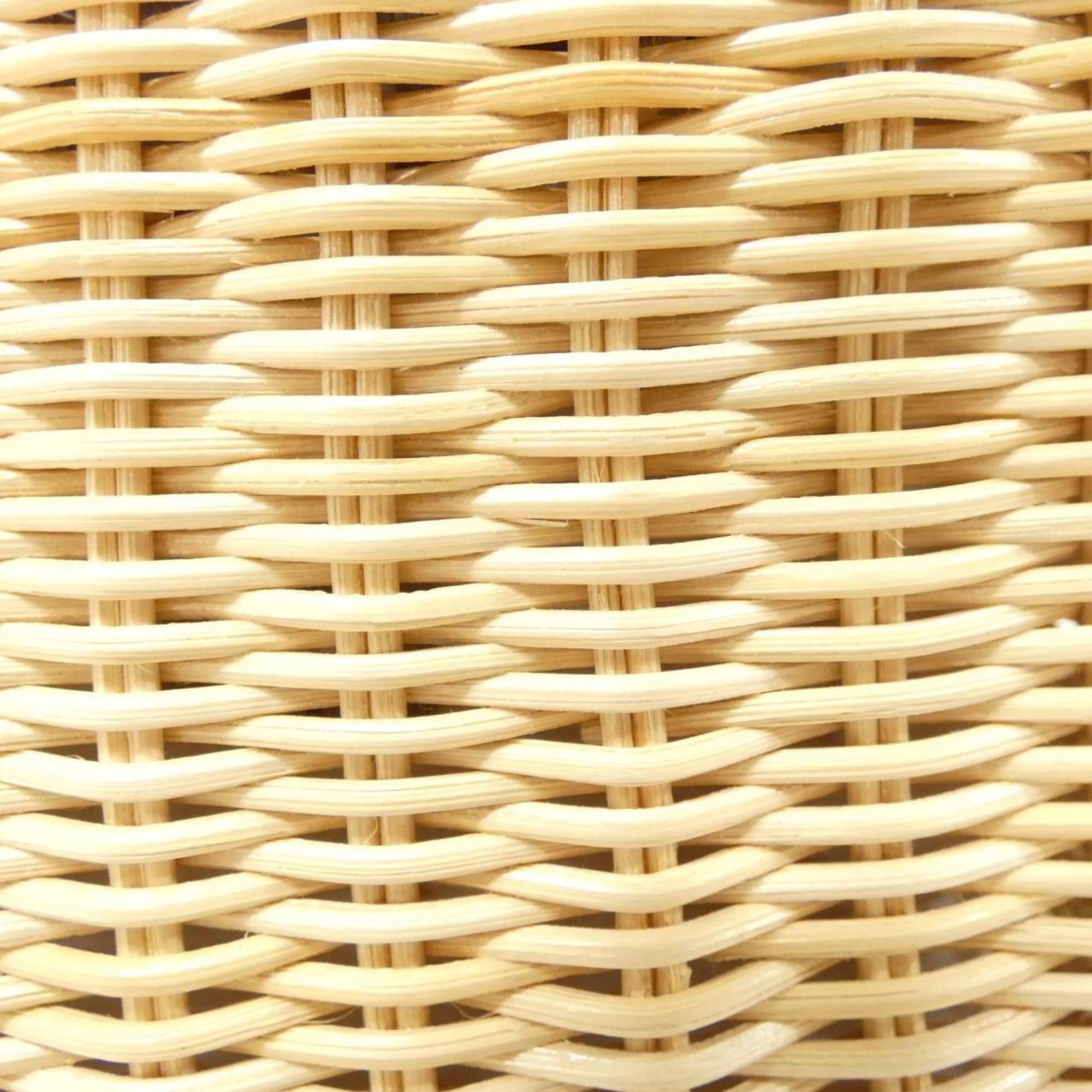 Louis Vuitton Brown Natural Rattan Leather Handbag