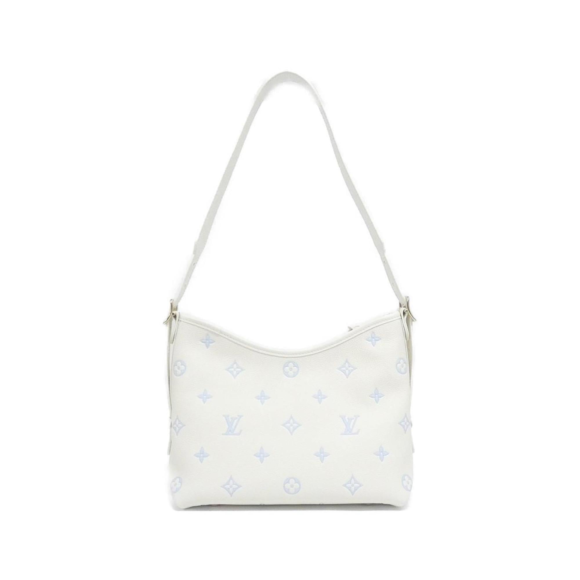 Louis Vuitton Monogram Empreinte Blanc Blue Leather Shoulder Bag