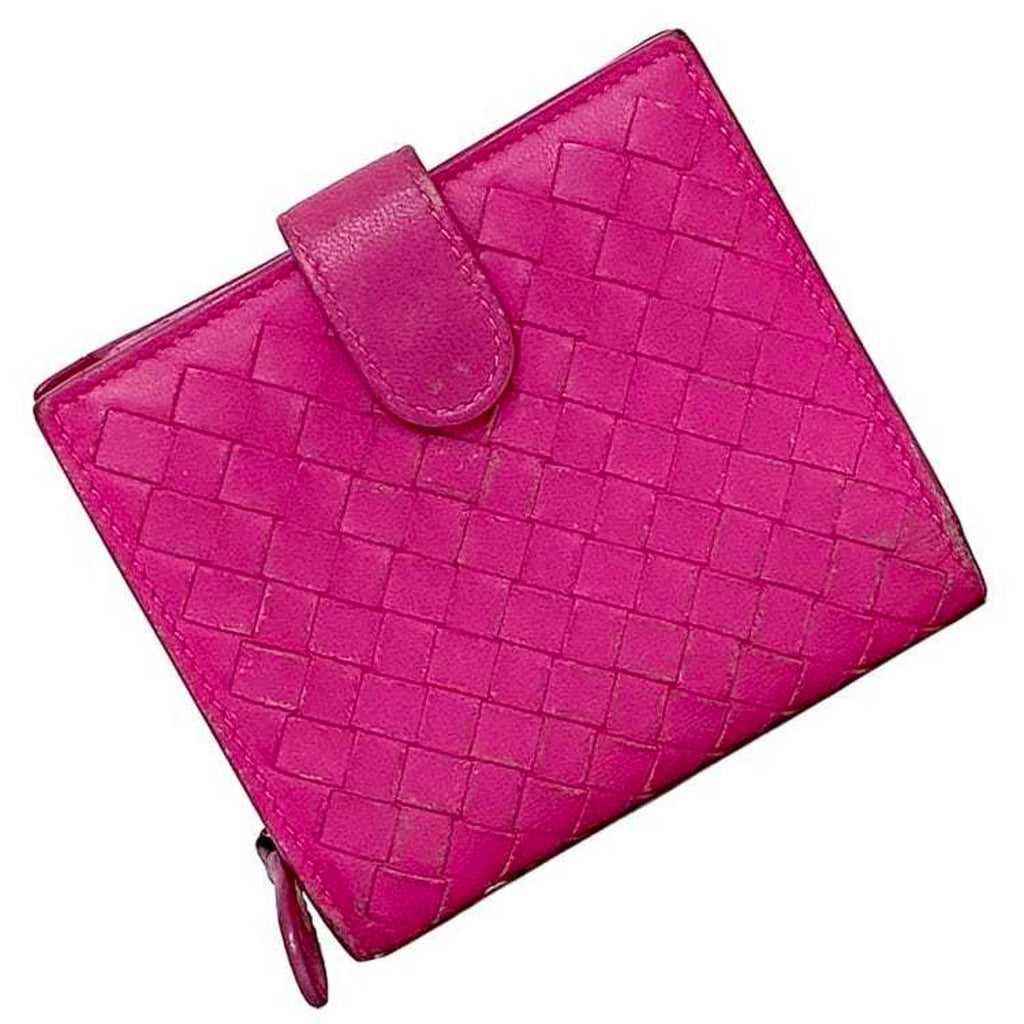 Bottega Veneta Pink Leather Wallet (Bi-Fold)