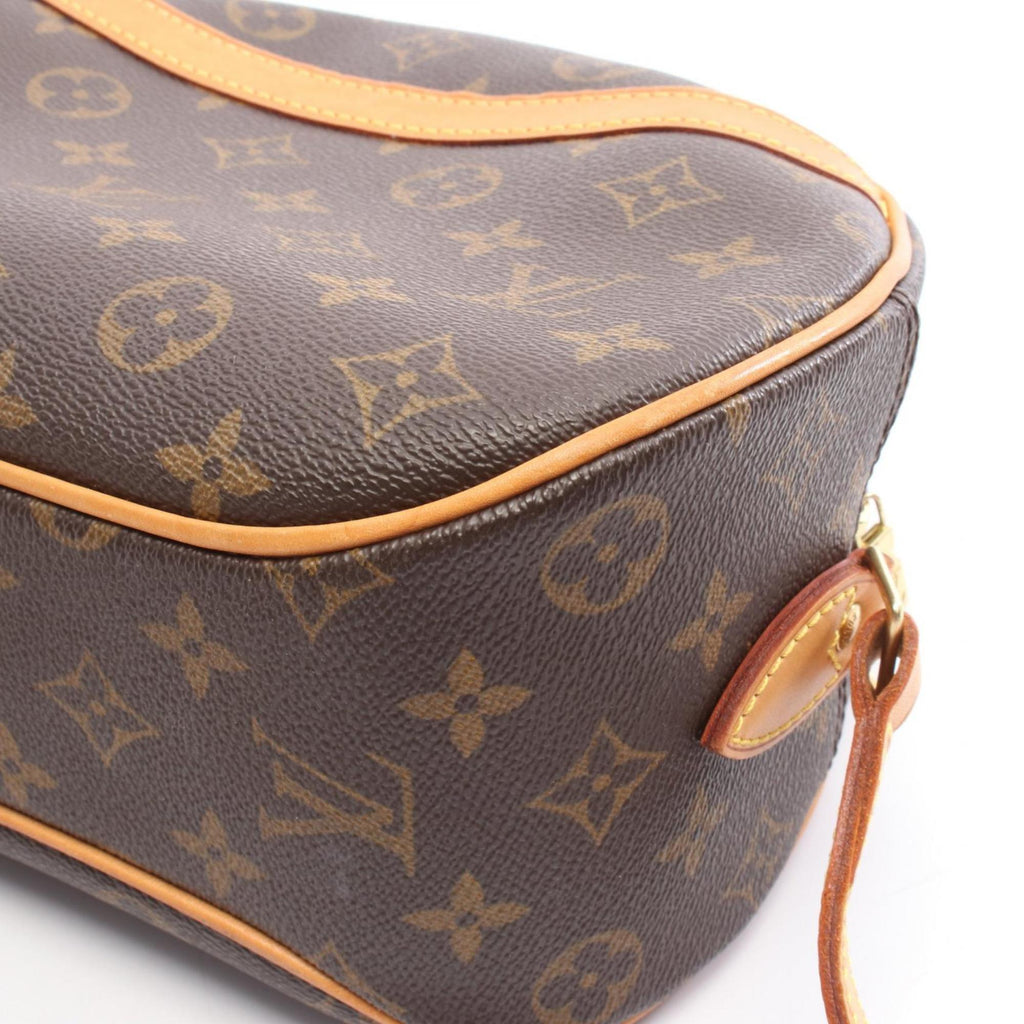 Louis Vuitton Monogram Brown Coated Canvas Leather Shoulder Bag