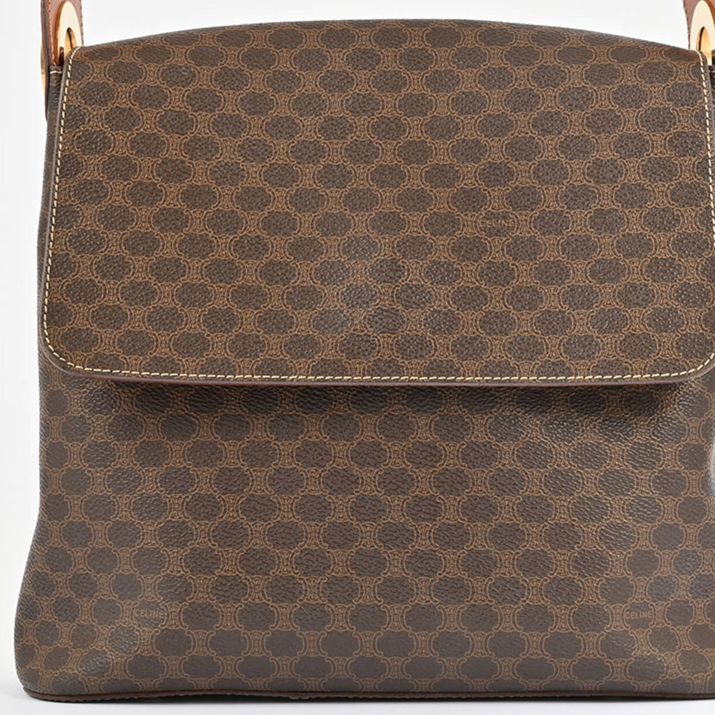 Celine Brown Pvc Leather Shoulder Bag
